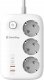 Listwa zasilająca ColorWay Power Socket 3 gniazda 2m Czarny (CW-CHE34PDW) 3