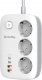 Listwa zasilająca ColorWay Power Socket 3 gniazda 2m Czarny (CW-CHE34PDW) 5