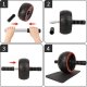 Roller do ćwiczeń mięśni kółko roller koło + mata Roller do ćwiczeń mięśni kółko roller koło + mata 3