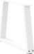 Nogi do stołu jadalnego w kształcie litery V 2 szt. Białe Stal 4