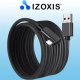 Kabel USB Izoxis USB-A - USB-C 5 m Czarno-biały 4