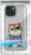 Nimmy iPhone 15 6.1" case gray/gray Glasses Cool Cat 12