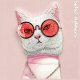 Nimmy iPhone 15 6.1" case pink/pink Glasses Cool Cat 11