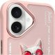 Nimmy iPhone 16 6.1" case pink/pink Glasses Cool Cat 3