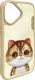 Nimmy case iPhone 16 6.1" khaki Big Eyed Pet 2.0 Cat 3