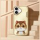 Nimmy case iPhone 16 6.1" khaki Big Eyed Pet 2.0 Cat 9