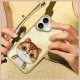 Nimmy case iPhone 16 6.1" khaki Big Eyed Pet 2.0 Cat 10