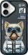 Nimmy iPhone 16 6.1" case black/black Cool&Cute 2.0 Dog 1
