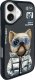 Nimmy iPhone 16 6.1" case black/black Cool&Cute 2.0 Dog 2