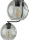 Lampa sufitowa wisząca 130cm Czarna z 3 szklanymi grafitowymi kloszami 4
