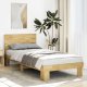 vidaXL Rama łóżka z zagłówkiem bez materaca 75x190 cm lite drewno dąb 1