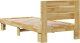 vidaXL Rama łóżka z zagłówkiem bez materaca 75x190 cm lite drewno dąb 8