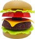 Duży Zestaw Imitacje Jedzenia Frytki Burger Gofry Napój Sztućce 32 Elementy 2