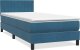 vidaXL Łóżko kontynentalne z materacem, niebieskie, aksamit, 80x210 cm 3