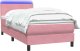vidaXL Łóżko kontynentalne z materacem, różowe, 80x220 cm 3