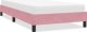 vidaXL Rama łóżka z materacem, różowa, 90x220 cm, aksamit 1