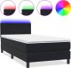 vidaXL Łóżko kontynentalne z materacem, czarne, 80x220 cm 2