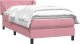 vidaXL Łóżko kontynentalne z materacem, różowe, 80x220 cm 4