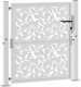 Brama ogrodowa 105x105 cm Stal nierdzewna Wzór liścia 3