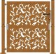 Brama ogrodowa 105x105 cm Stal nierdzewna Wzór liścia 4