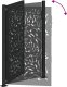 Brama ogrodowa czarna 105x155 cm Stalowy wzór płomienia 7