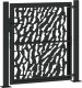 Brama ogrodowa czarna 105x105 cm stalowa konstrukcja 6