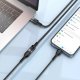 HOCO Adapter OTG Typ C (Męski) Do Typ C (Żeński) 3A U107 1,2 M Czarna 3
