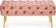 Ławka ATHENA VELVET różowa/złota HALMAR 7