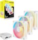 Wentylator Corsair iCUE LINK LX120-R RGB PWM 3-pack + Hub biały (CO-9051054-WW) 3