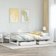 vidaXL vidaXL Sofa rozsuwana z szufladami, bez materaca, białe, 80x200 cm 1