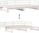 vidaXL vidaXL Sofa rozsuwana z szufladami, bez materaca, białe, 80x200 cm 5