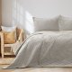 Narzuta LAILA kolor beżowy gładki styl glamour materiał przód velvet, tył mikrofibra 200x220 AmeliaHome 1