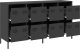 vidaXL Szafka, czarna, 135x39x73,5 cm, stal walcowana na zimno 4
