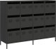 vidaXL Szafka, czarna, 135x39x103,5 cm, stal walcowana na zimno 2
