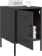 vidaXL Szafka nocna, czarna, 36x39x50,5 cm, stal 5
