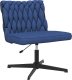 Obrotowe krzesło biurowe, niebieskie, tapicerowane tkaniną 2