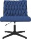 Obrotowe krzesło biurowe, niebieskie, tapicerowane tkaniną 4