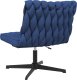 Obrotowe krzesło biurowe, niebieskie, tapicerowane tkaniną 6
