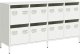 Szafka, biała, 135x39x73,5 cm, stal walcowana na zimno 2