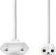 Nedis CEGL11040WT20 kabel zasilające Biały 2 m Wtyczka zasilająca typu C IEC 320 2