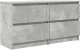 Szafka RTV Beton Szary 100x35x54 cm Drewno klejone 2