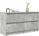 Szafka RTV Beton Szary 100x35x54 cm Drewno klejone 4