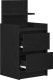 vidaXL Szafki nocne z 2 szufladami 2 szt. Czarne 38x34x80 cm 6