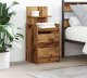 vidaXL Szafki nocne z 2 szufladami 2 szt. Stare drewno 38x34x80 cm 1