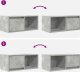 vidaXL Szafki RTV 2 szt. Beton Szary 60x31x25,5 cm Drewno klejone 10