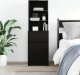 vidaXL Szafka nocna Czarna 39x35x125 cm Drewno klejone 3