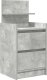 vidaXL Szafki nocne z 2 szufladami 2 szt. Betonowy szary 38x34x80 cm 5