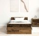 vidaXL Rama łóżka bez materaca Stare drewno 90x190cm Drewno klejone 3