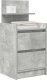 vidaXL Szafka nocna z 2 szufladami Betonowa szarość 38x34x80 cm 4