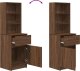 vidaXL Szafka nocna Brązowy Dąb 39x35x125 cm Drewno klejone 9